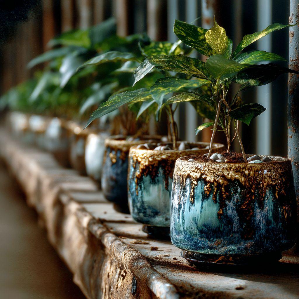 purple flower pots ceramic PURPLE CERAMIC PLANTER - PURPLE FLOWER POT