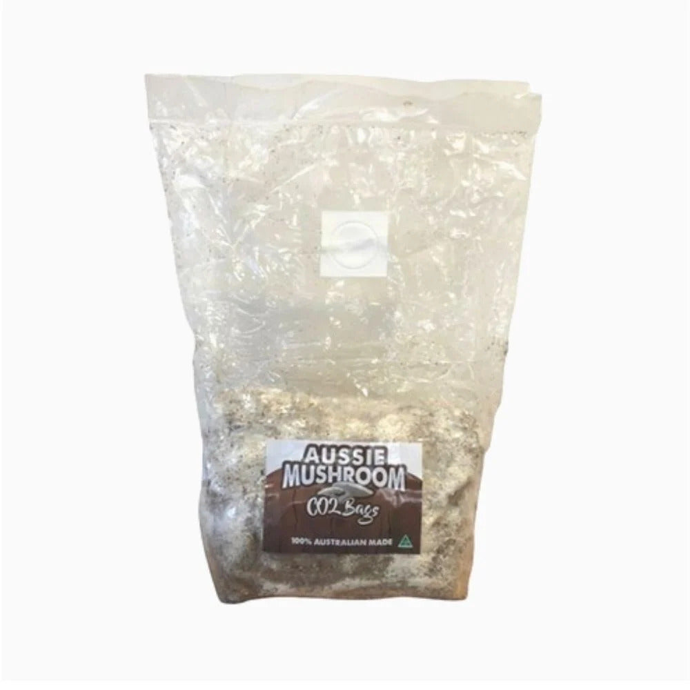 Aussie Mushroom XL CO2 Grow Bag for passive natural carbon dioxide supplementation in indoor grow tents and hydroponic gardens