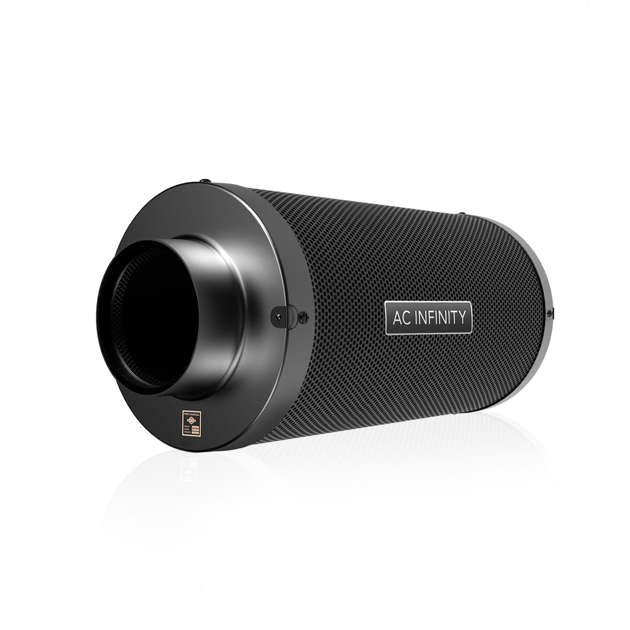 AC Infinity high-performance carbon air filter with 60mm RC412 Australian virgin charcoal for odor control in grow tents and HVAC systems