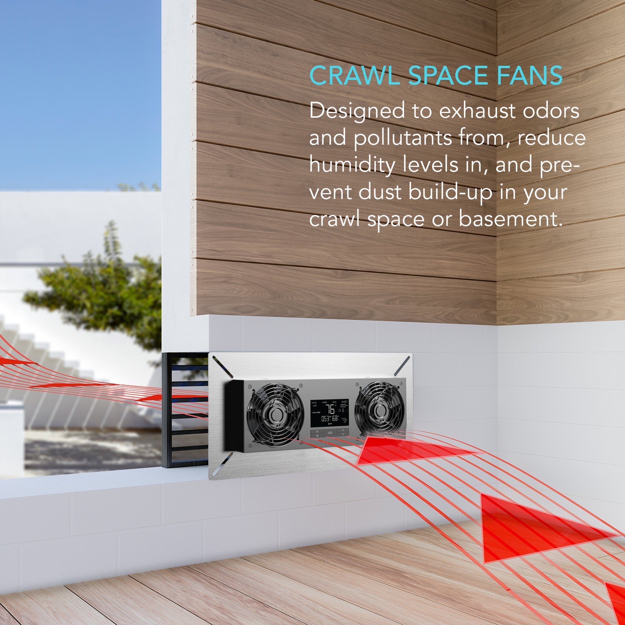 AC Infinity Air Titan T8 | Crawl Space and Basement Ventilator Fan | WiFi-Integrated Controls