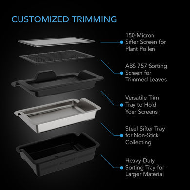 AC Infinity Large Trim Tray System, 3-Tray & 2-Screen Kit, Interchangeable and Ergonomic Design