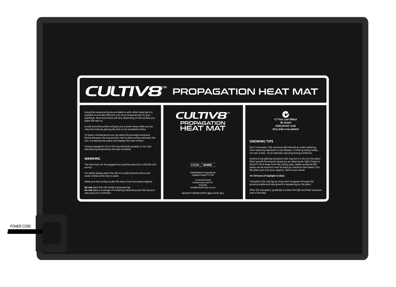 Cultiv8 Flexible Propagation Heat Mat
