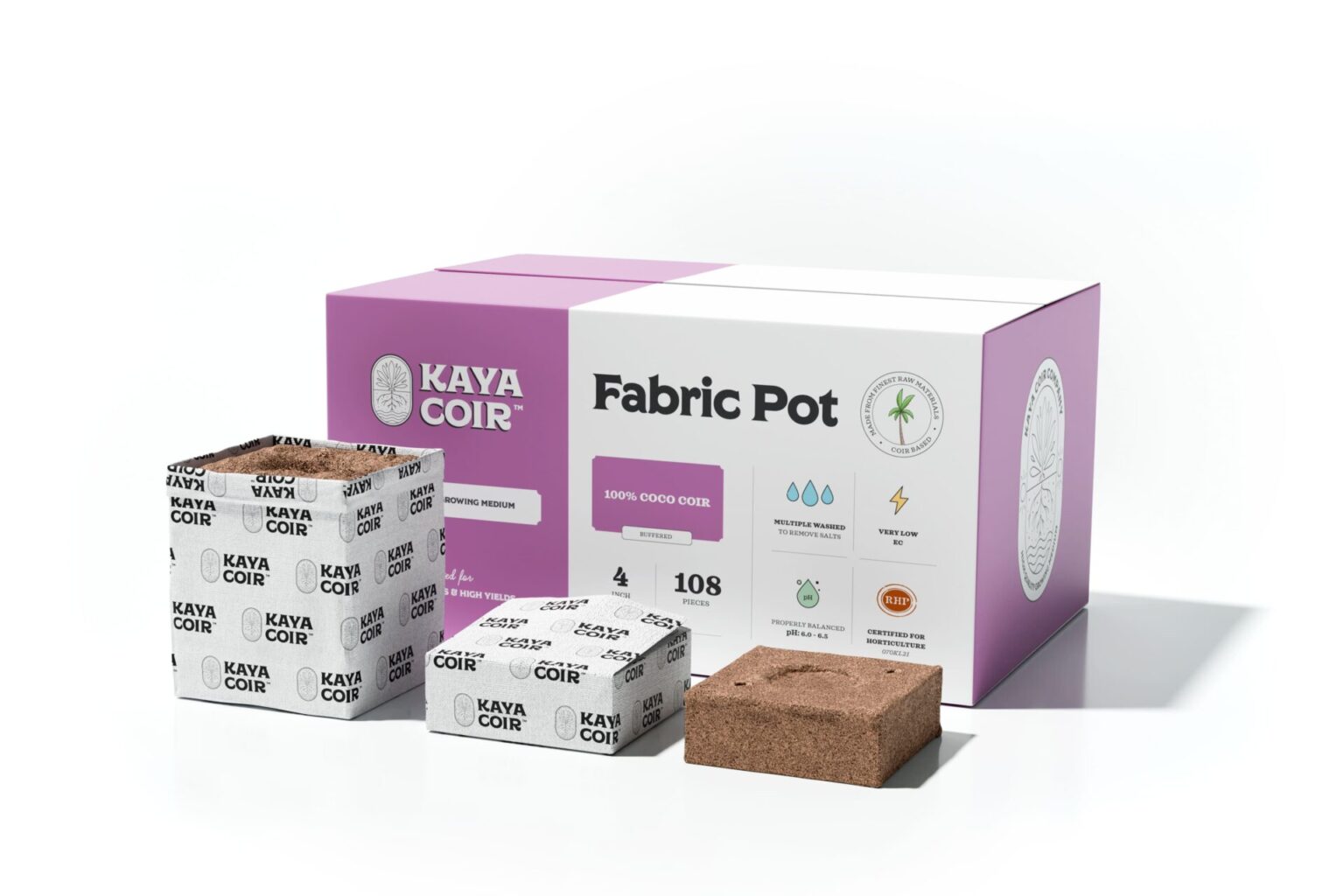 Kaya Coir Compressed Fabric Grow Pot