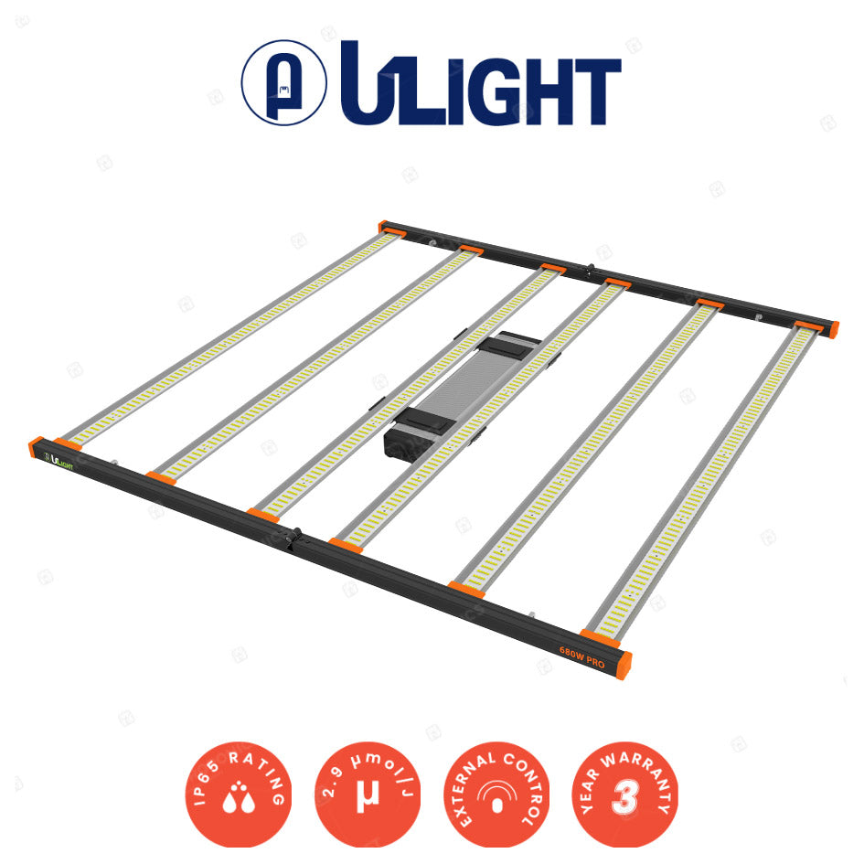 ULight 680w Full Spectrum LED 6 Bar Grow Light