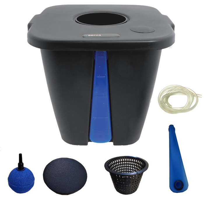 AEROS hydroponic system expansion module without air pump for increasing growing capacity in modular hydroponic gardens.