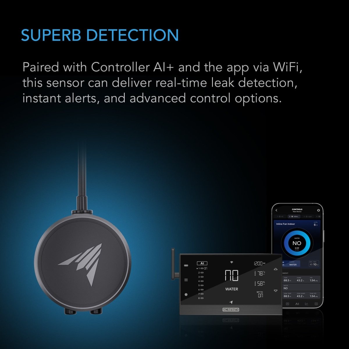 AC Infinity AI Water Detection Sensor