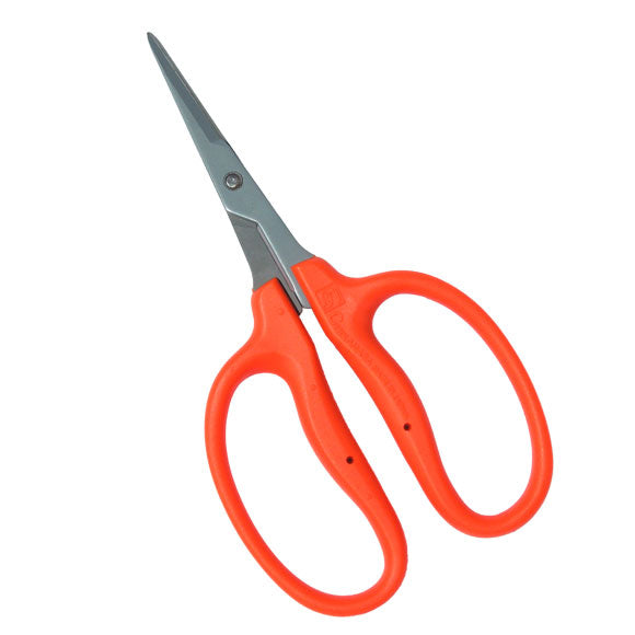 Chikamasa B500SLF angled fluorine coated Japanese stainless steel trimming scissors