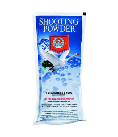 House & Garden Shooting Powder late flowering bloom enhancer for increasing flower size, density, and harvest yields in coco, hydroponics, and soil