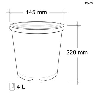 Plastic Square Plant Pot 4L