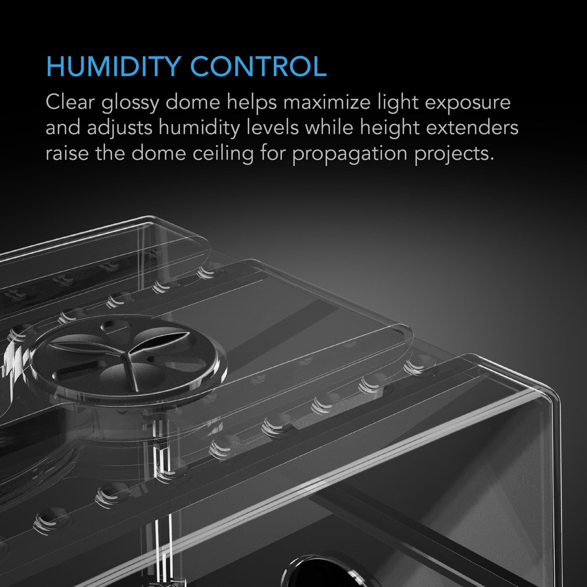 Humidity Dome XL, Propagation Kit, 6x12 Cell Tray with Height Extension