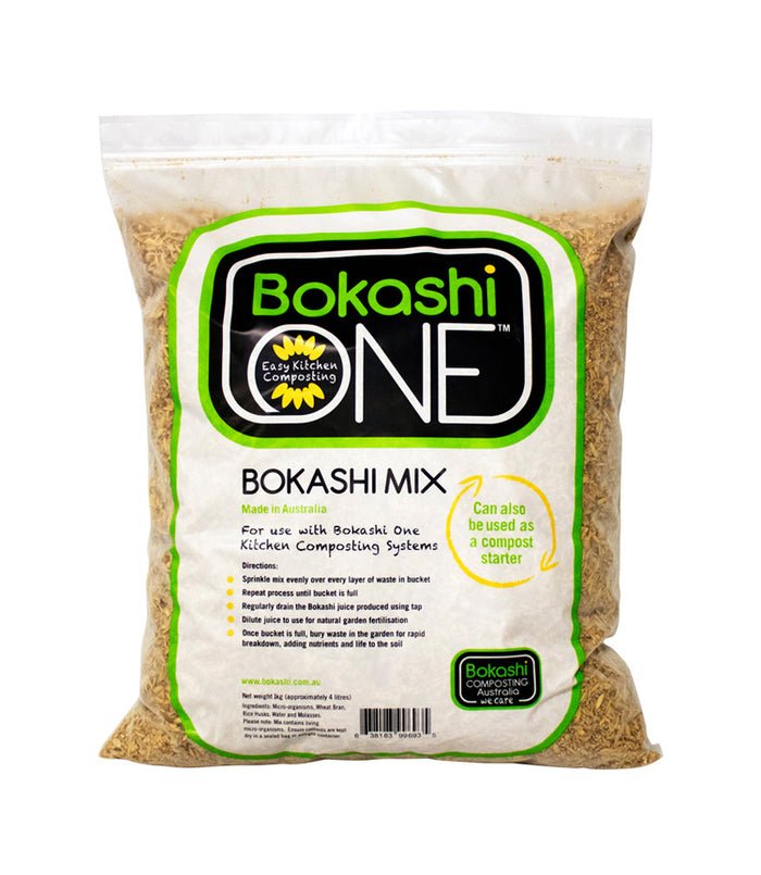 Bokashi One Mix – fermented compost accelerator with wheat bran and EM microbes for odor-free composting