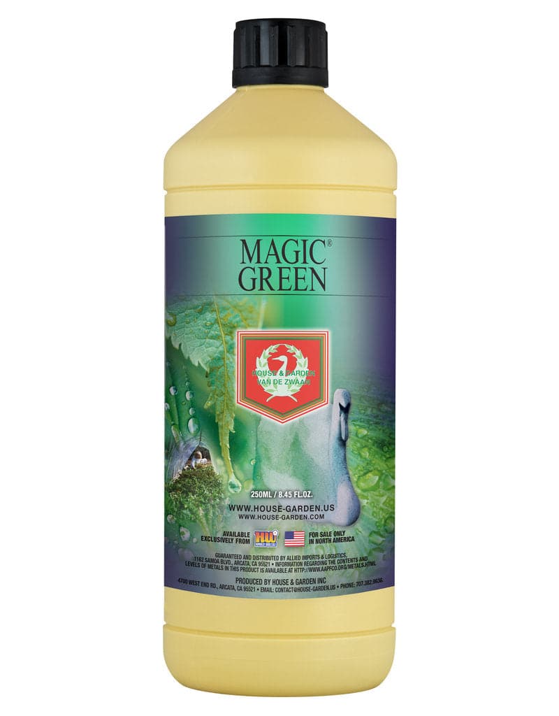 House & Garden Magic Green foliar spray bottle for vegetative plant growth and leaf recovery in hydroponics and soil systems