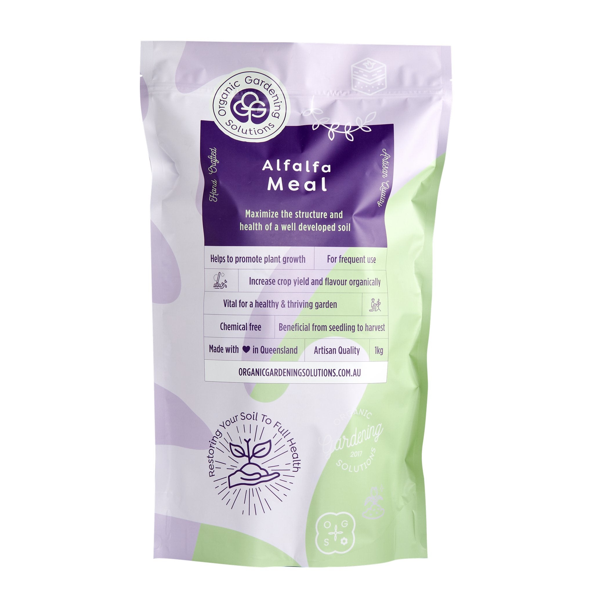 Organic Gardening Solutions Alfalfa Mulch – Triacontanol-rich organic top dressing and soil booster