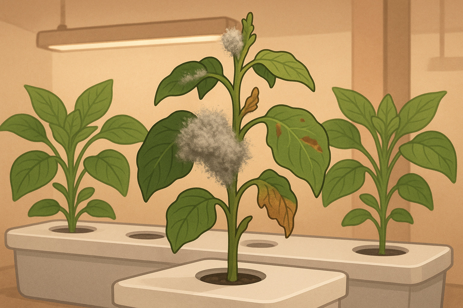 Botrytis Symptoms in Hydroponics