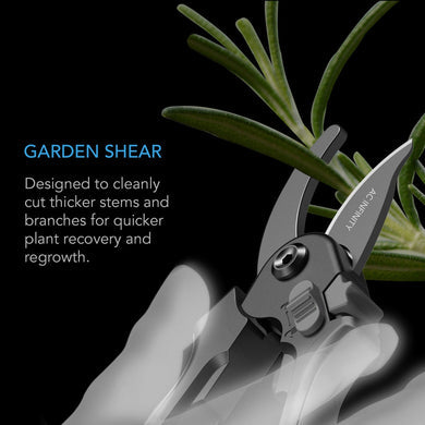 AC Infinity Stainless Steel Pruning Shear, 8” Bypass Blades