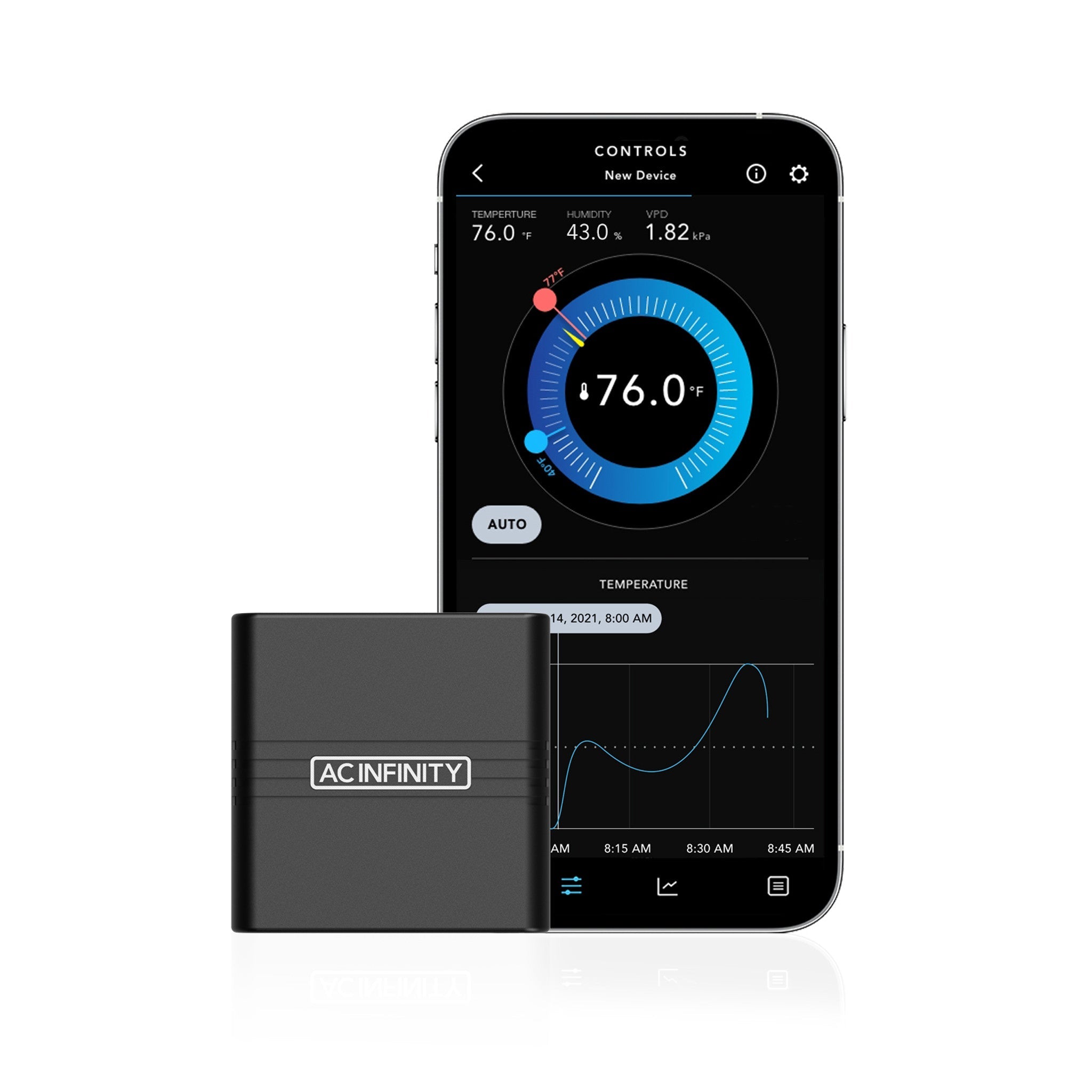 AC Infinity Cloudcom A2 | Mini Smart Thermo-Hygrometer | Integrated sensor probe