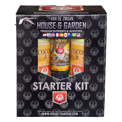 House & Garden Coco Starter Kit containing Coco A & B nutrients and premium additives for complete coco coir plant nutrition.