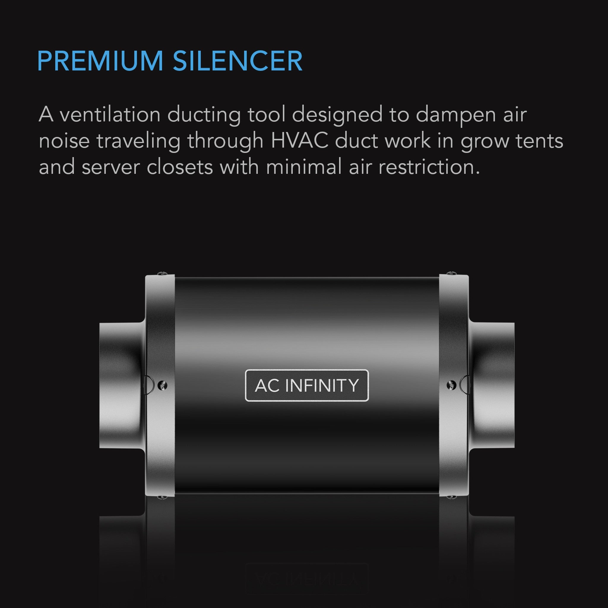 AC Infinity Inline Duct Fan Silencer