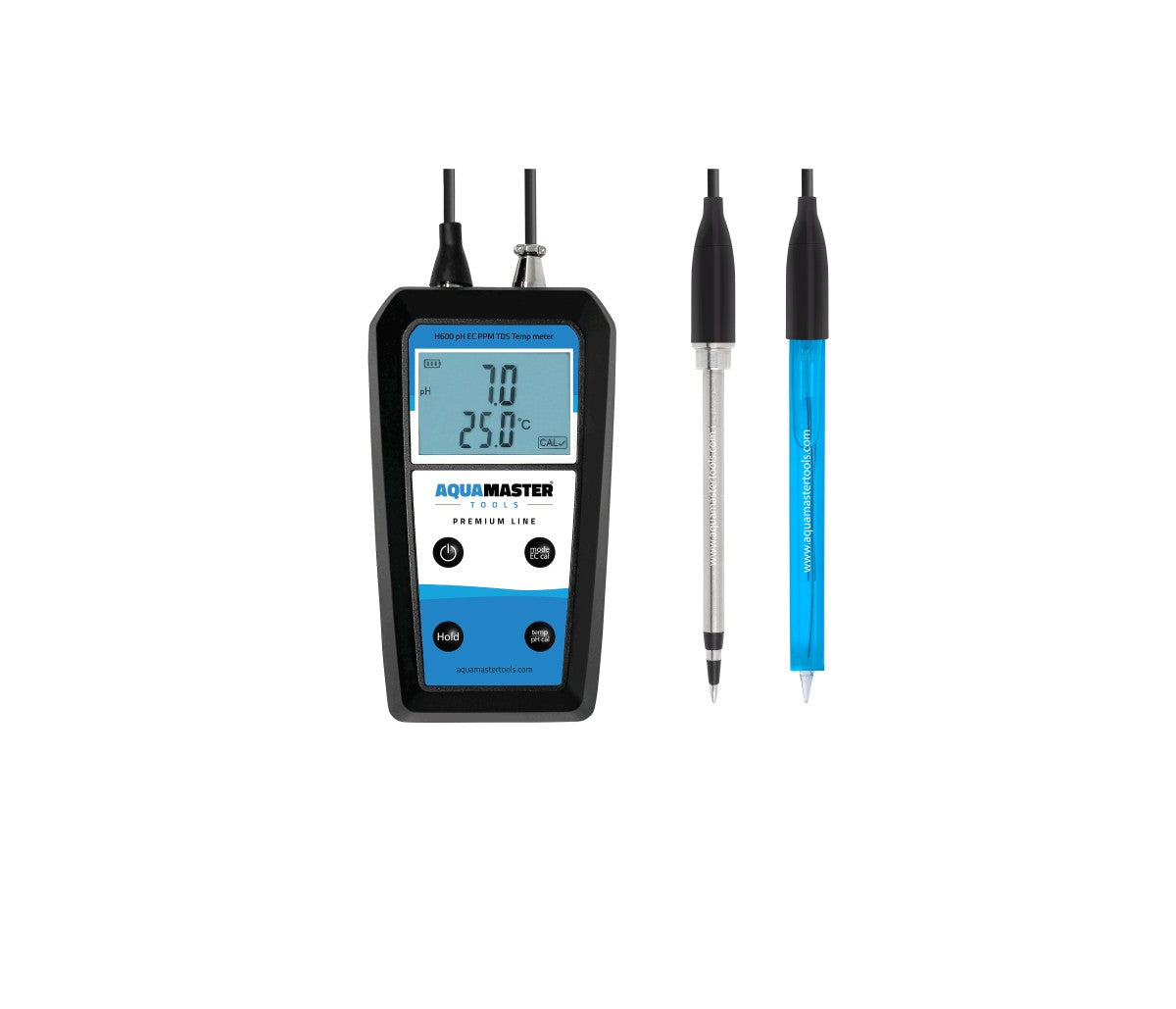 Aquamaster H600 Pro Substrate pH – EC – PPM – TDS – Temp Handheld Inc Case